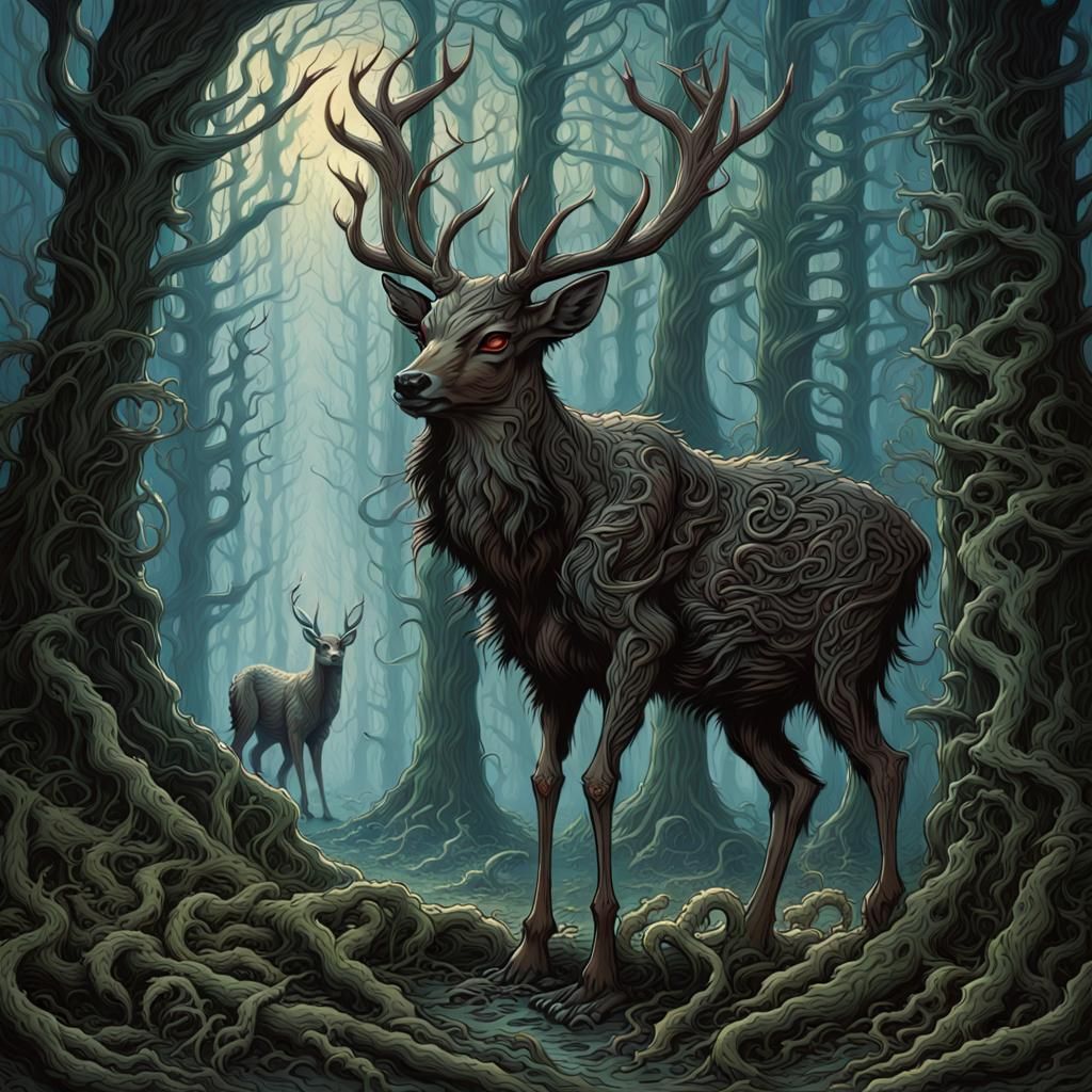 Holy_Celtic_Deer, High Gothic Dark Fantasy Horror Monster ...