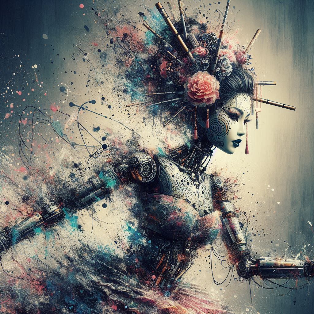 double exposure beautiful fantasy DALL-E 3 portrait landscape..