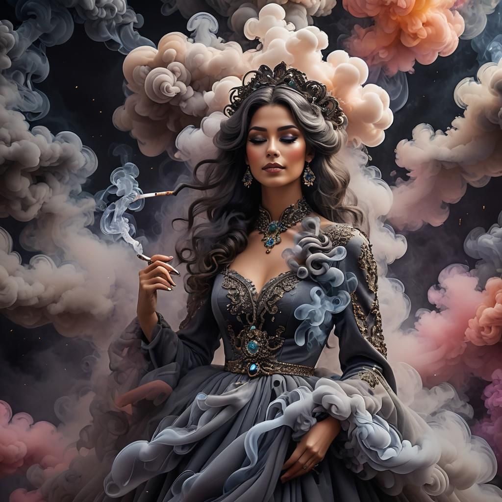 The smoking lady