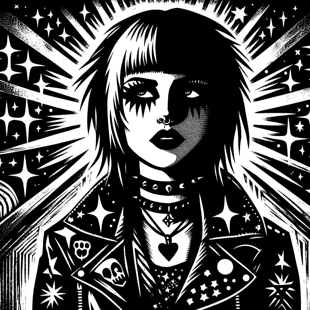 Goth punk lino