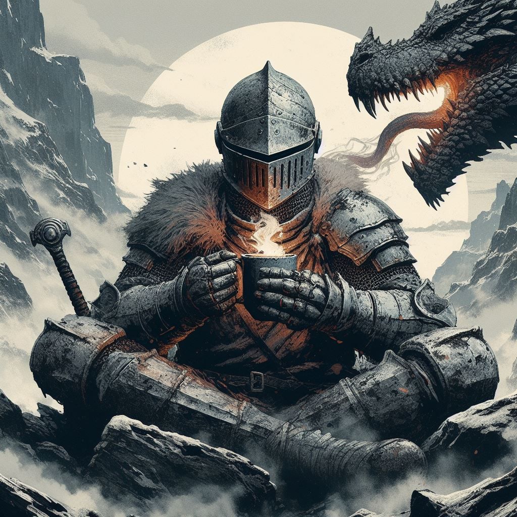 Tea time for a Dragon Slaying Knight