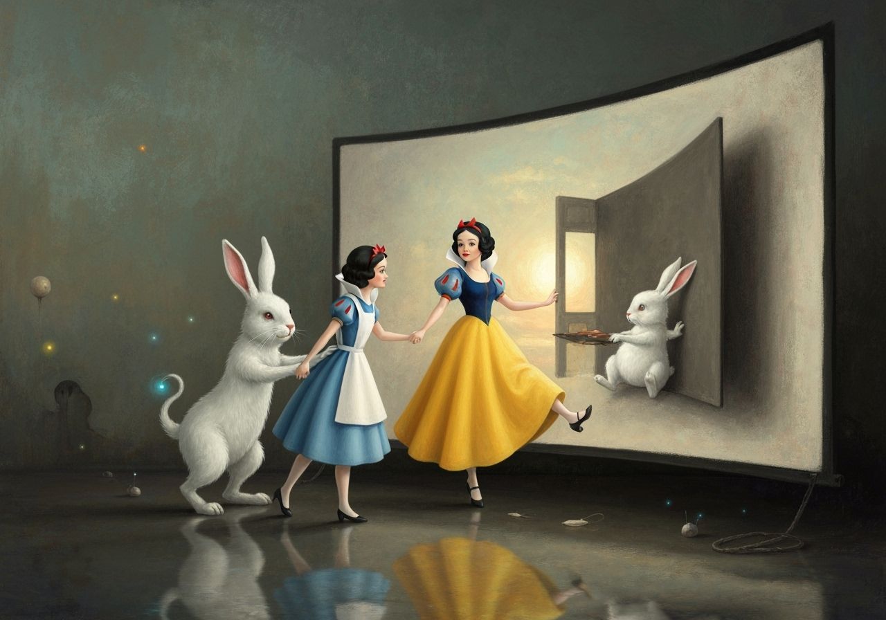 When a Gaze Creates Worlds