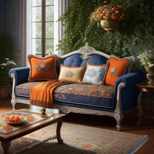 Embroidered cushions AI Generated Artwork NightCafe Creator