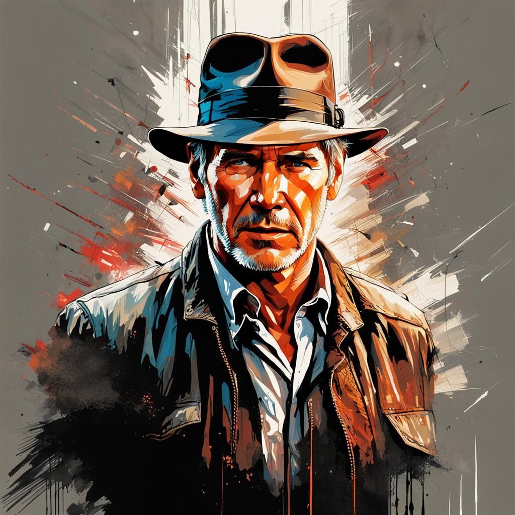 A ultra realistic poster of Harrison Ford as Indiana Jones.  by @Challenge