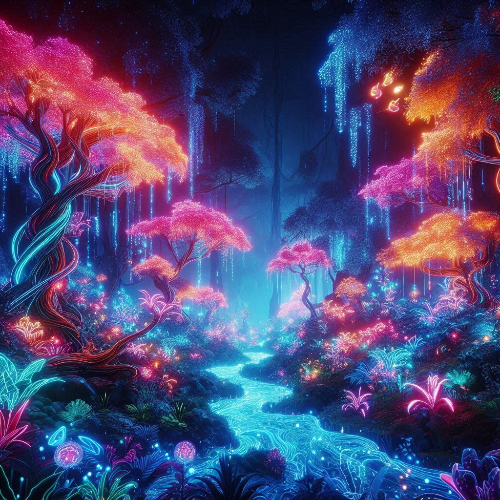 Neon-Lit Jungle