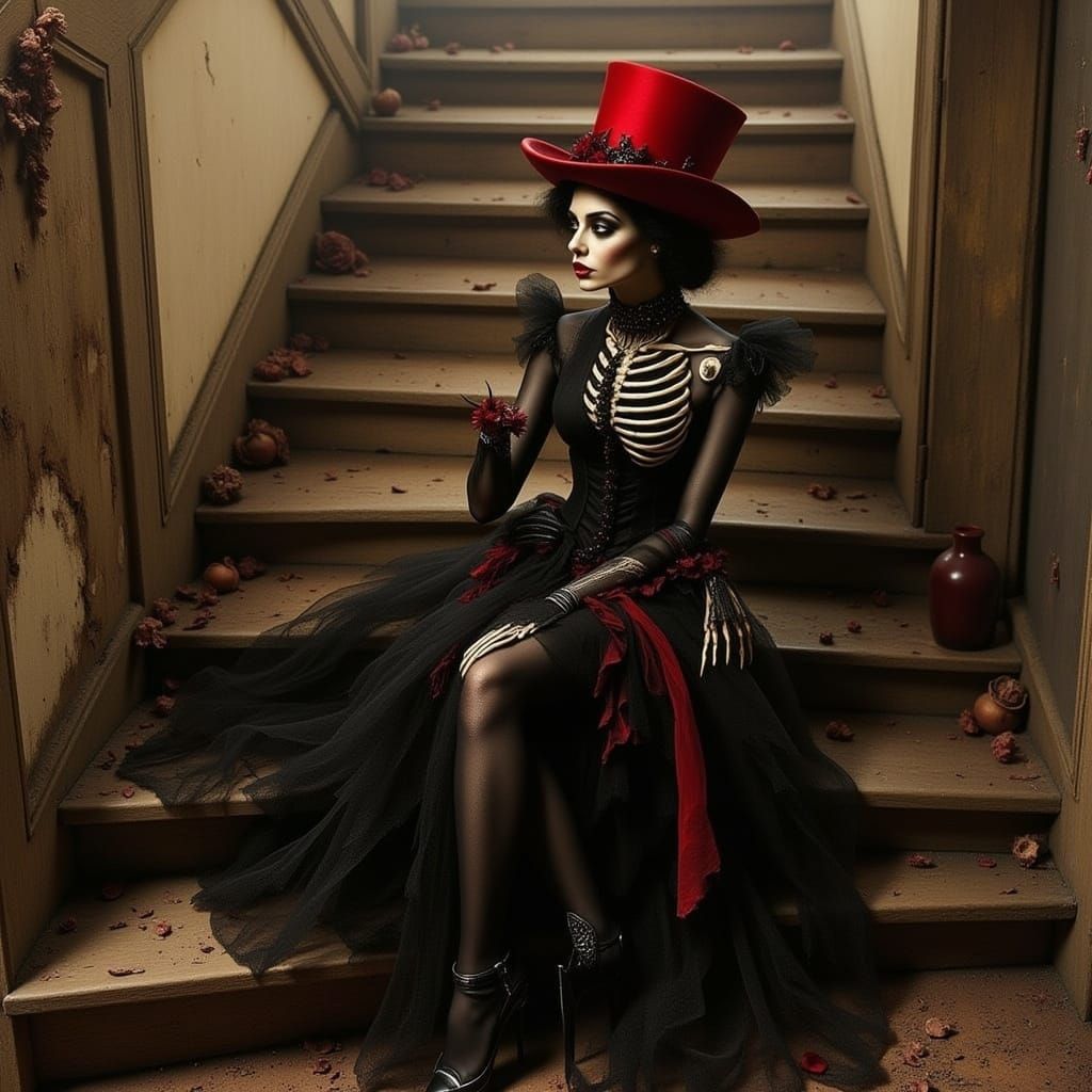 "<lora:Evil Ways Flux:1.0> <lora:Eerie2 Flux:1.0> <lora:photo RPPC postcard:1.0> A captivating and eerie photo-realistic portrait of a stunn...