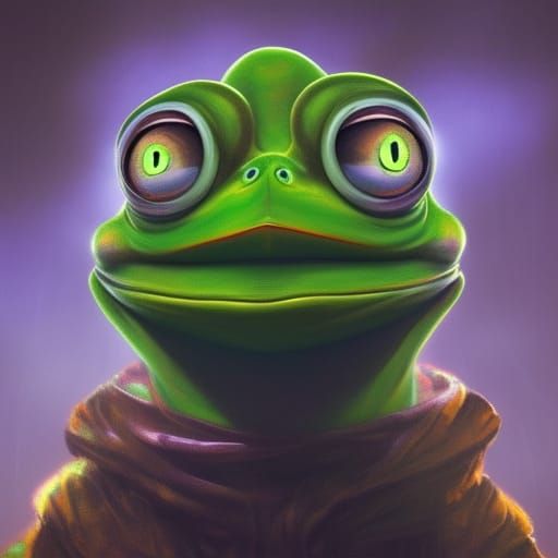 Tripping PEPE - AI Generated Artwork - NightCafe Creator