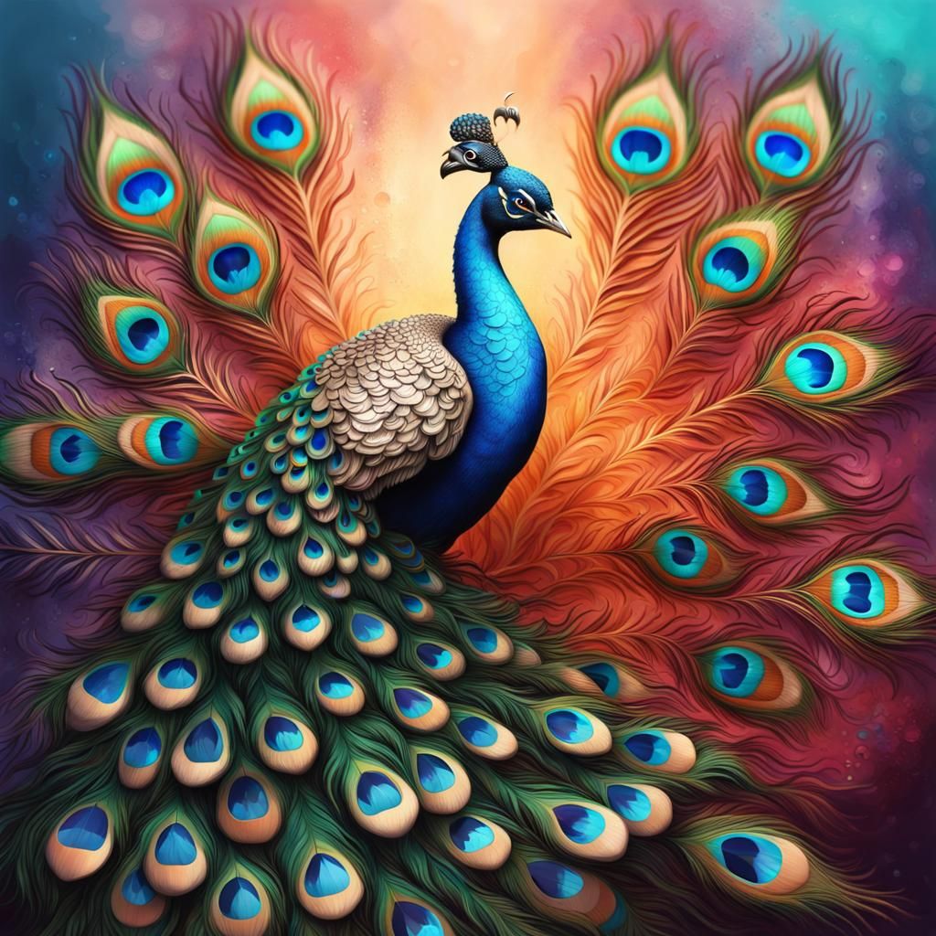 Peacock - AI Generated Artwork - NightCafe Creator