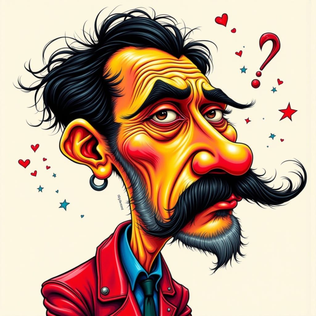 <lora:Flux Caricature:1.0> <lora:Dallie Flux:1.0> <lora:Style1 Flux:1.0> <lora:Grup:1.0> "'Caricature"