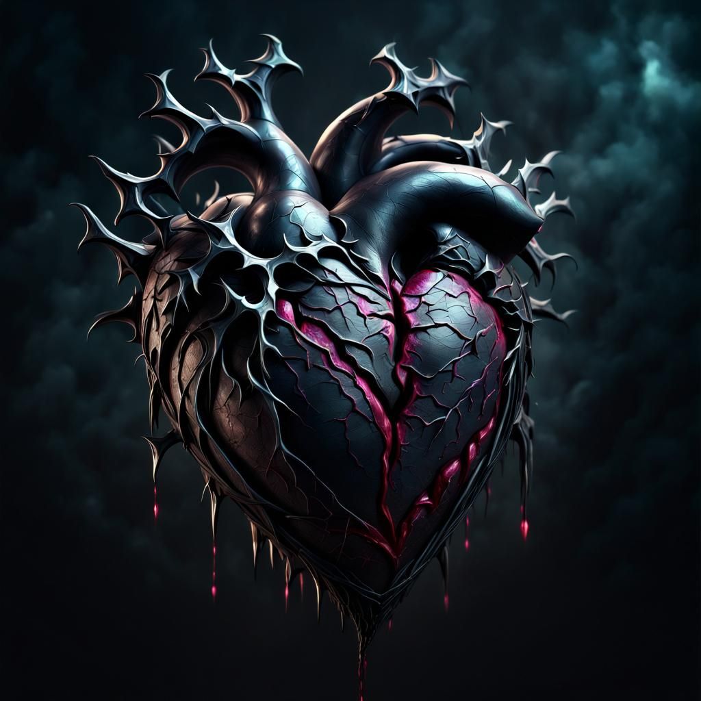 Black Heart - AI Generated Artwork - NightCafe Creator