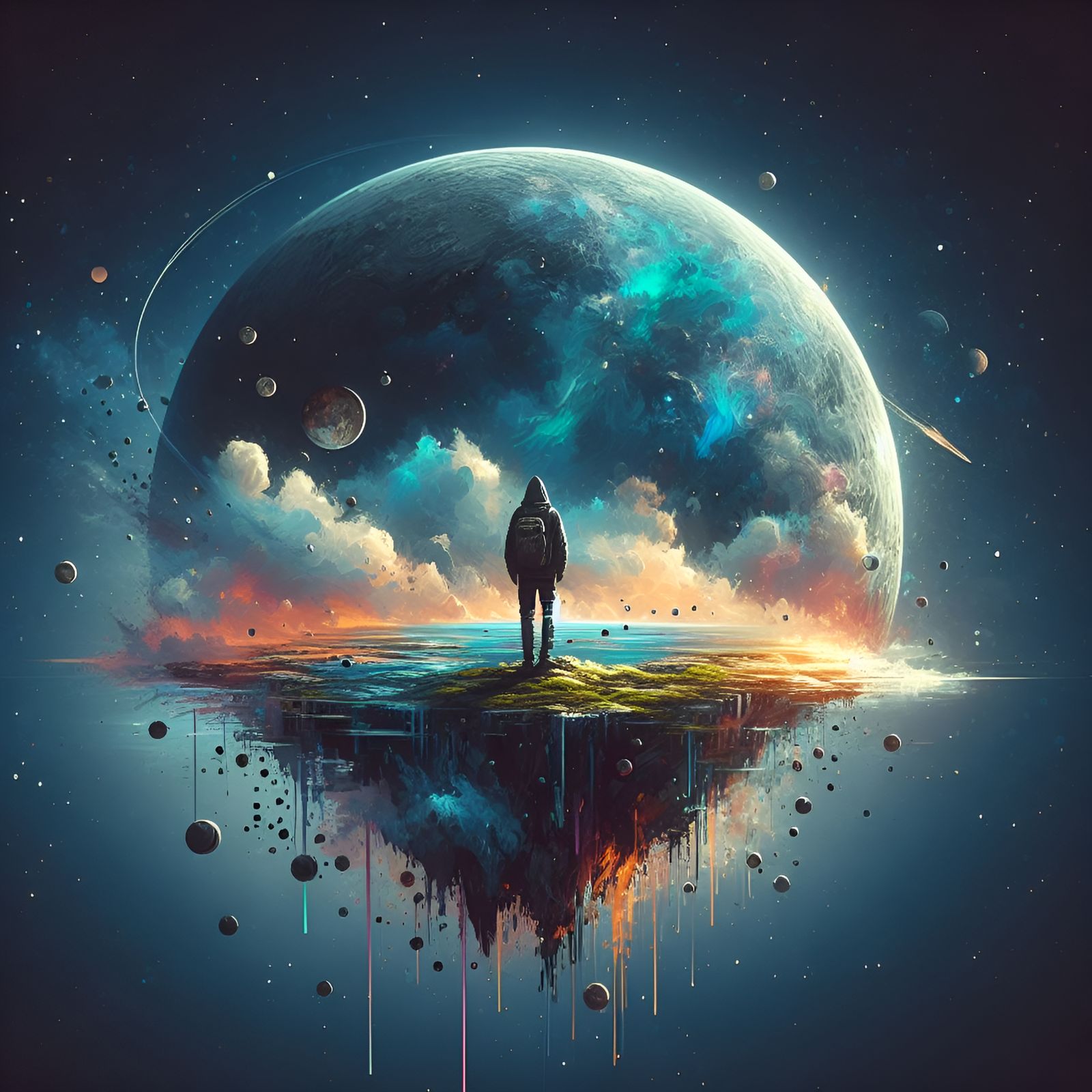 I'm hiding in the blue