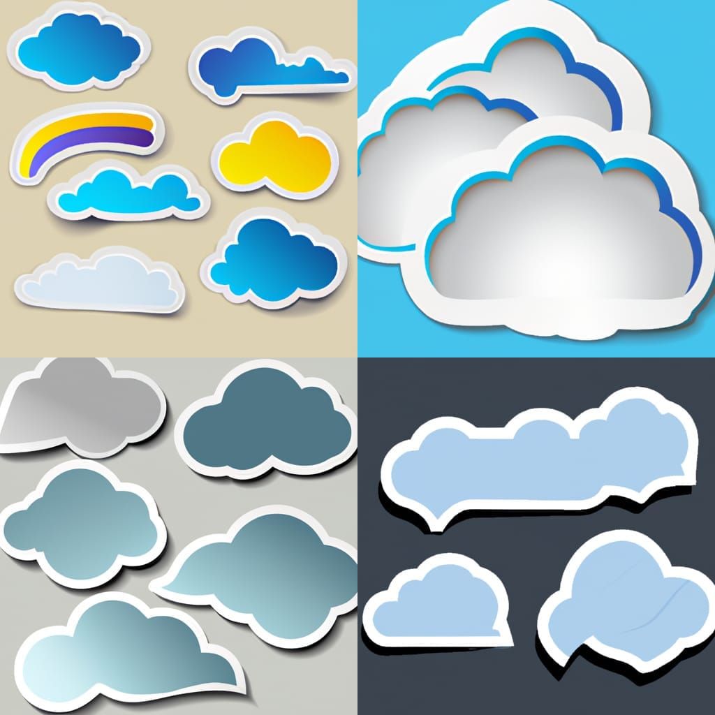 Clouds sticker