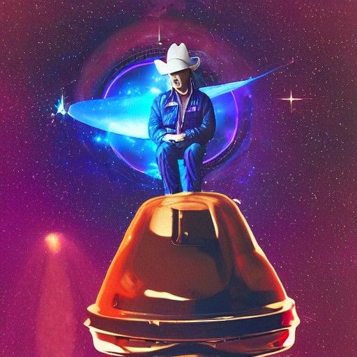 Elon Musk Rides Rocket Cowboy