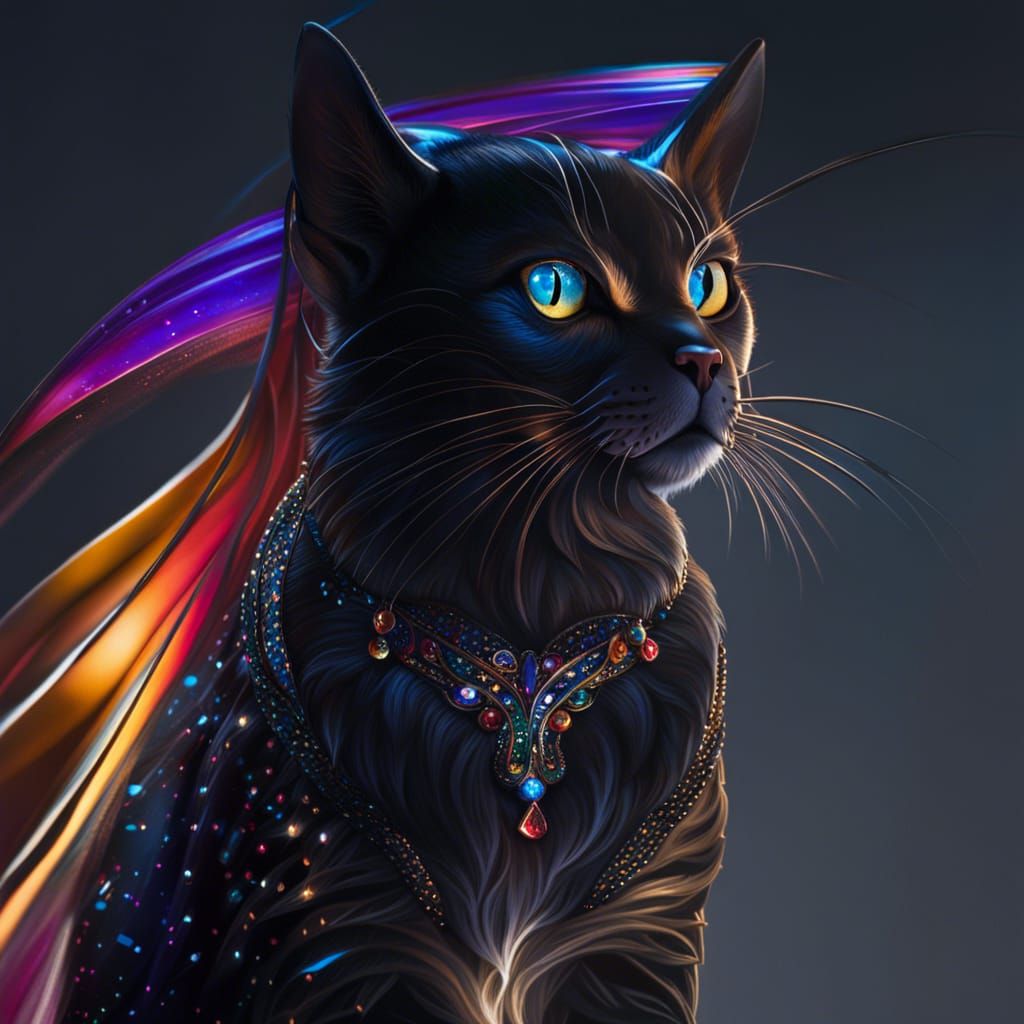 Cosmic Cat - AI Generated Artwork - NightCafe Creator