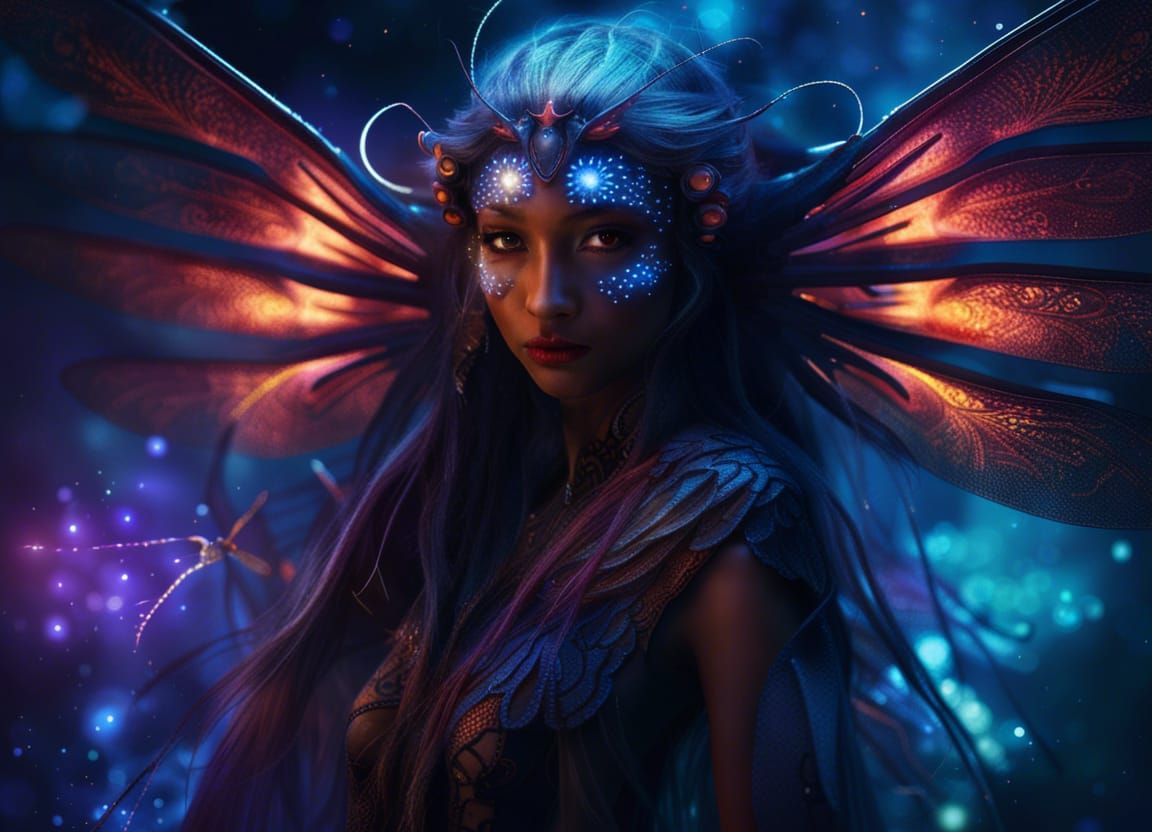 beautiful mysterious nature spirit being creature with wild ...
