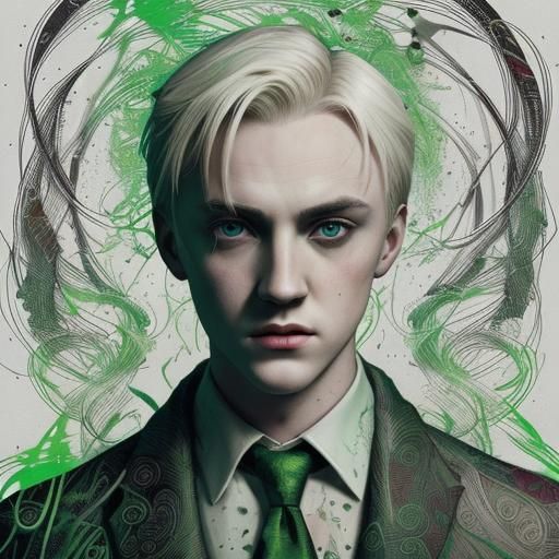 Draco Malfoy man adult extremely handsome carne griffiths style ...