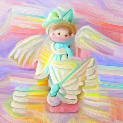 This angel will guide you home pastel colors bright colors