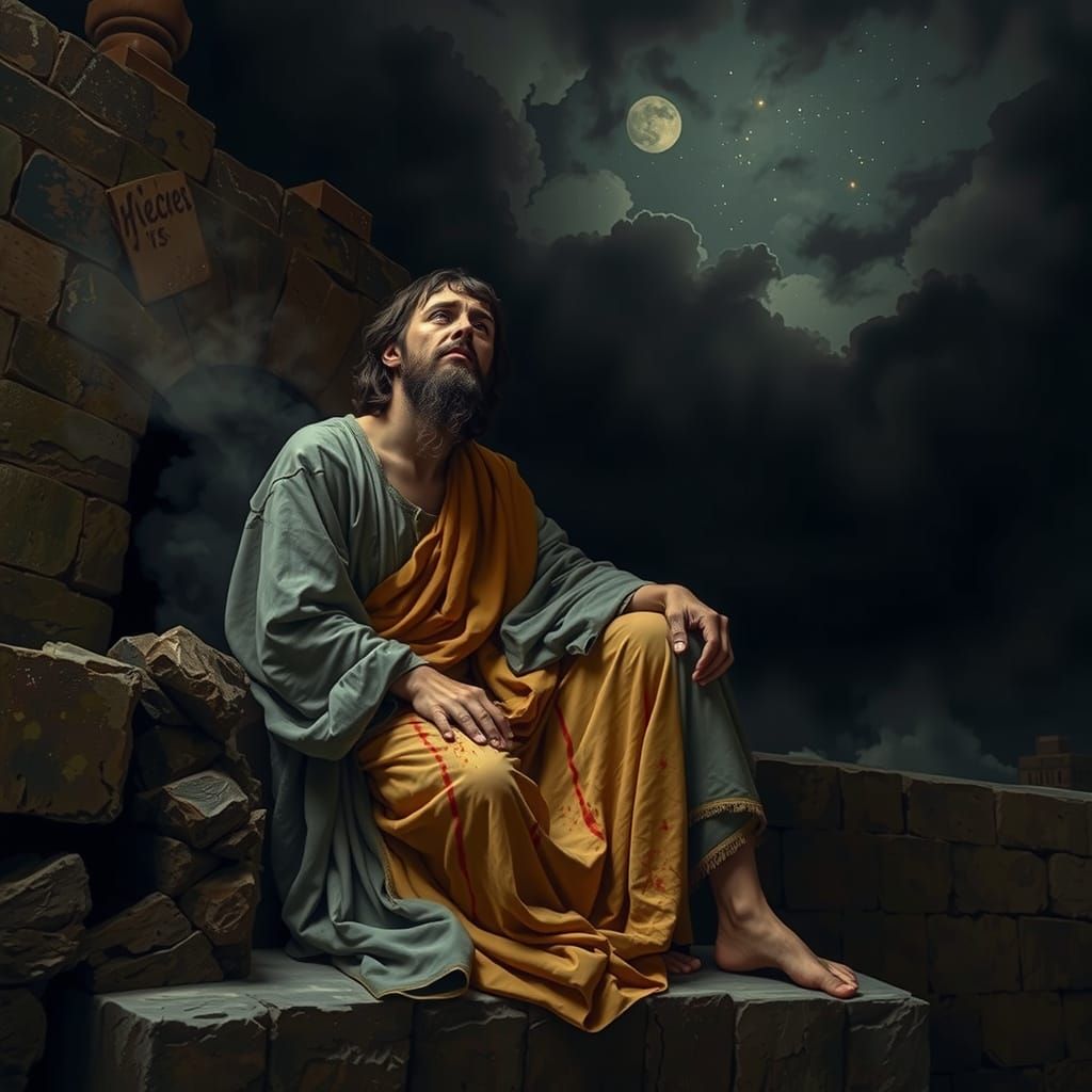 Peter Mourns Jesus  by @virtuadept