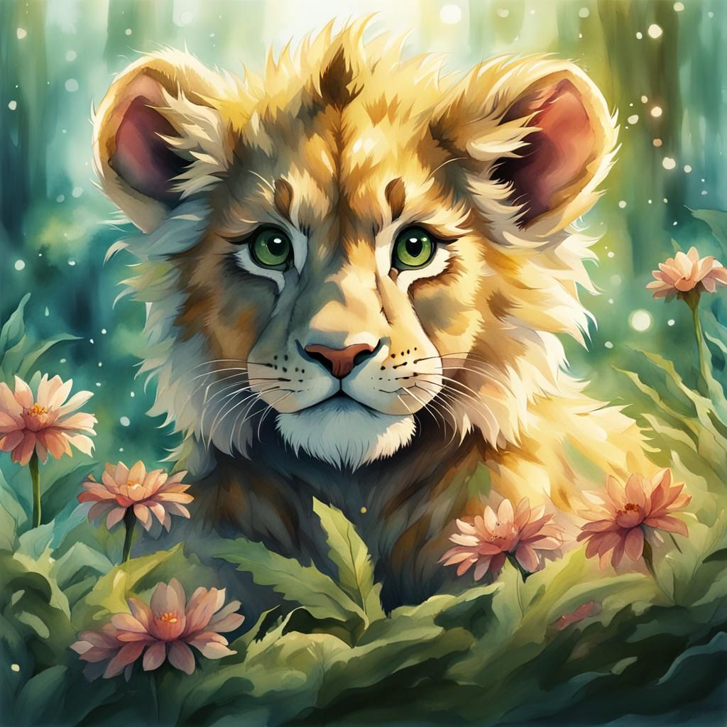 Curious Lion Cub  by @amyrytea