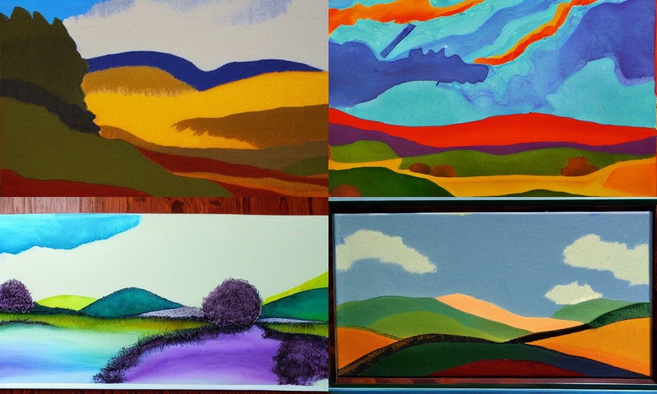 Landscape in the style of Process art