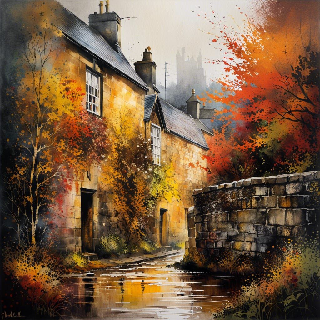 autumnal scotland, by Stewart Edmondson, Thomas Wells Schaller and Nita Engle, meticulous, intricate, ...  by @Tina auf der Blumenwiese