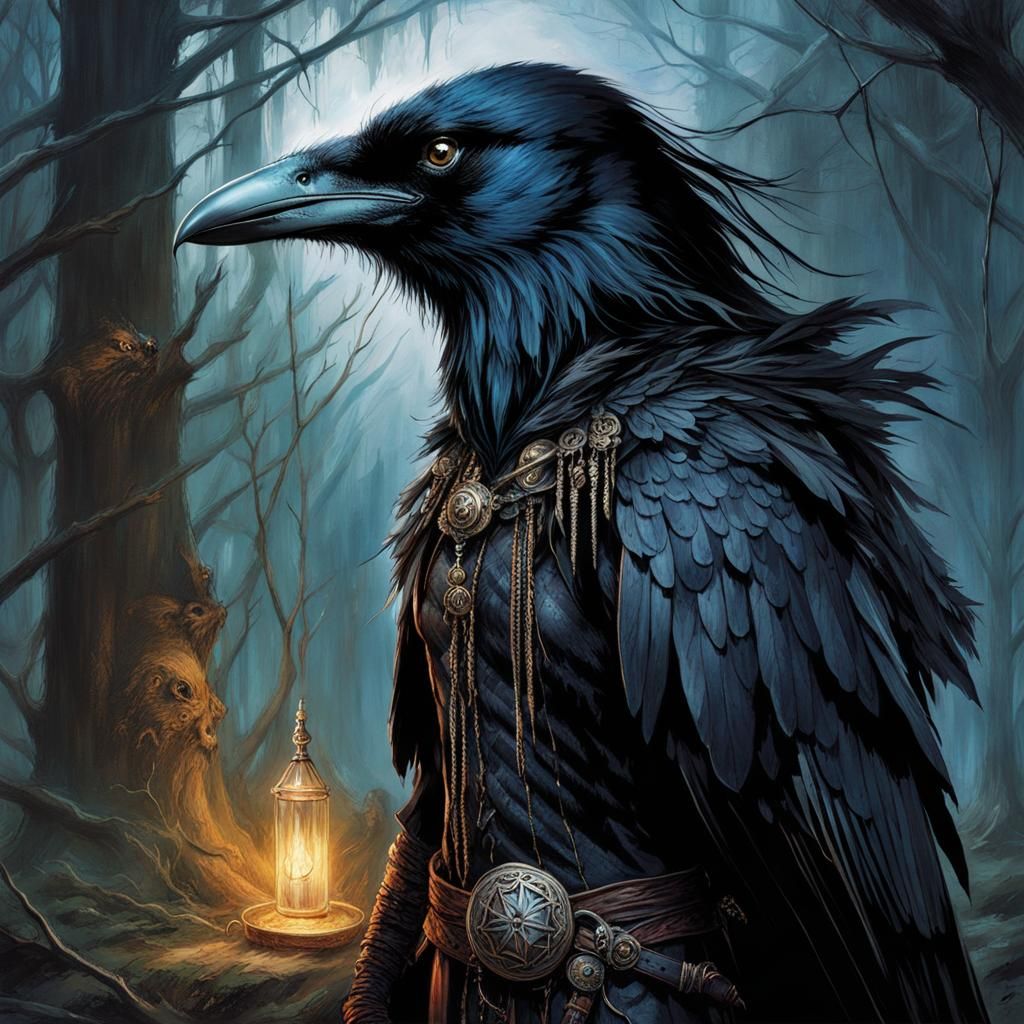 Emissary of the Crow King - AI Generated Artwork - NightCafe Creator