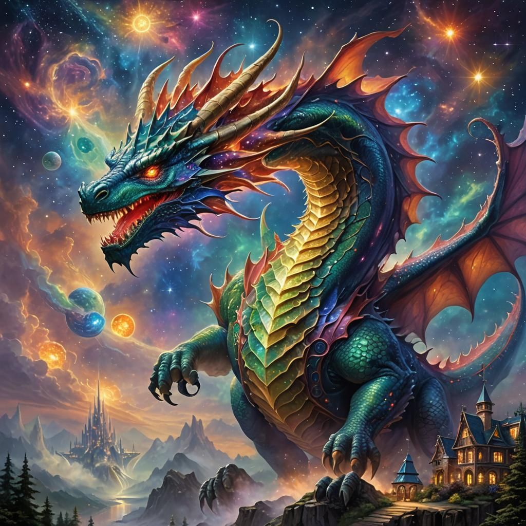 Giant Vibrant Dragon