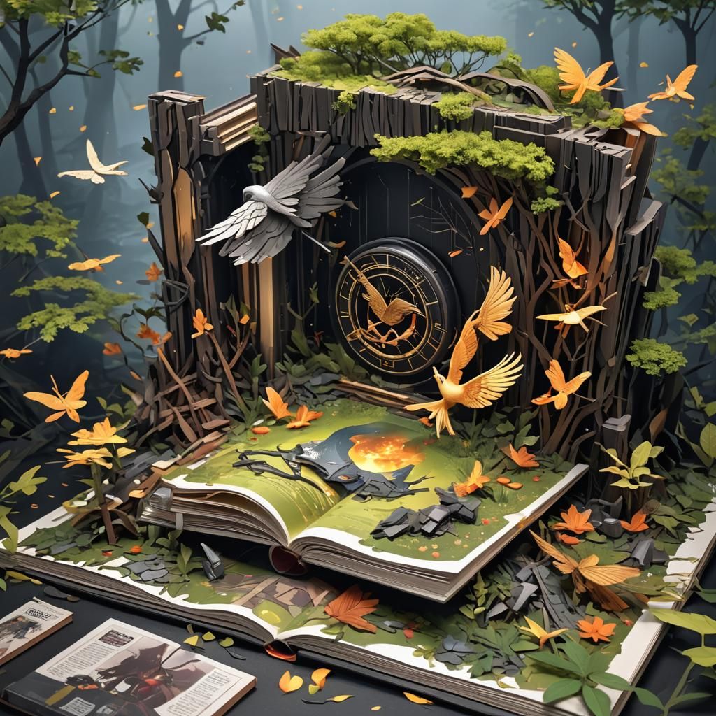  Pop-Up Book Hunger Games  by @Matt