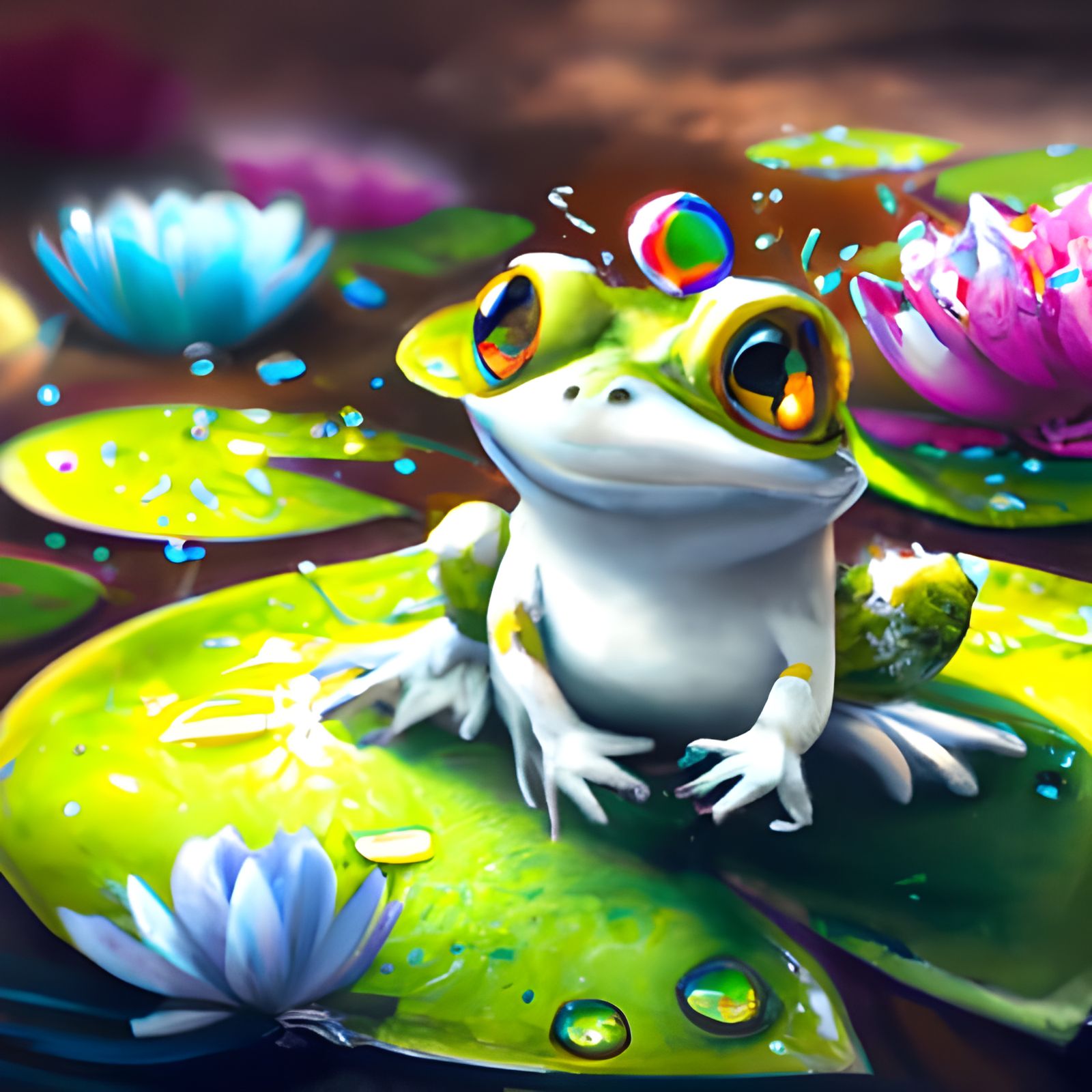 Cute frog - AI Generated Artwork - NightCafe Creator