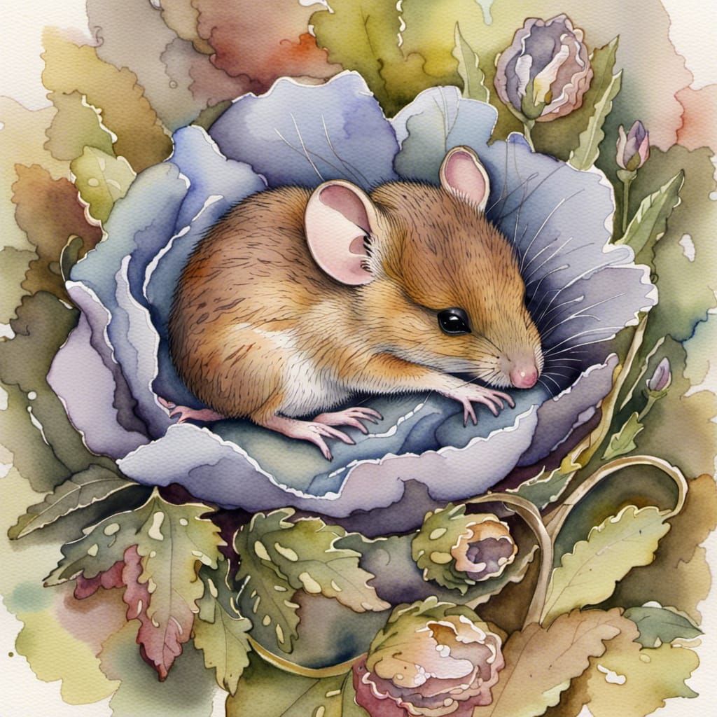 Baby field mouse  by @jewelz