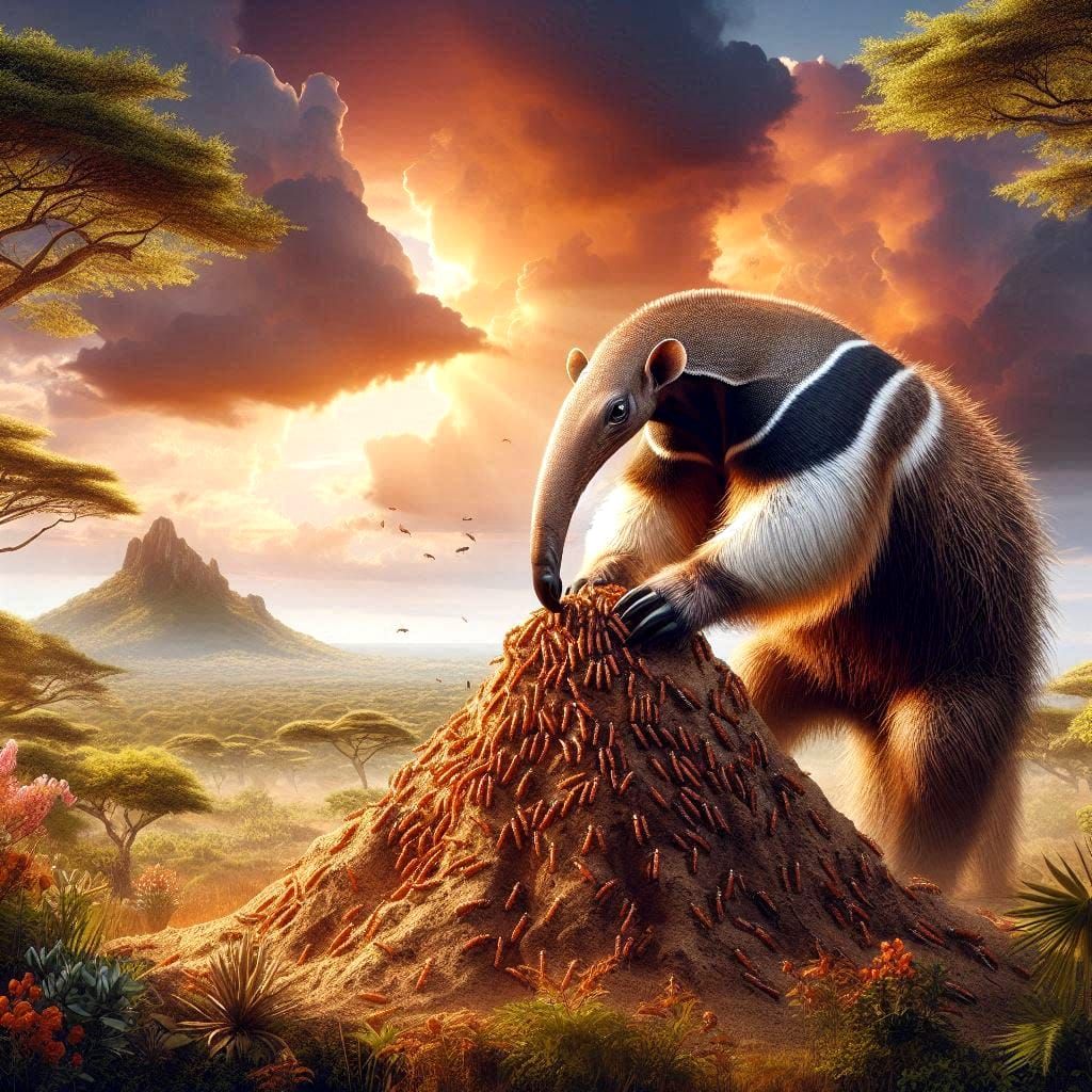 ssssllrrrppp - anteater eating termites