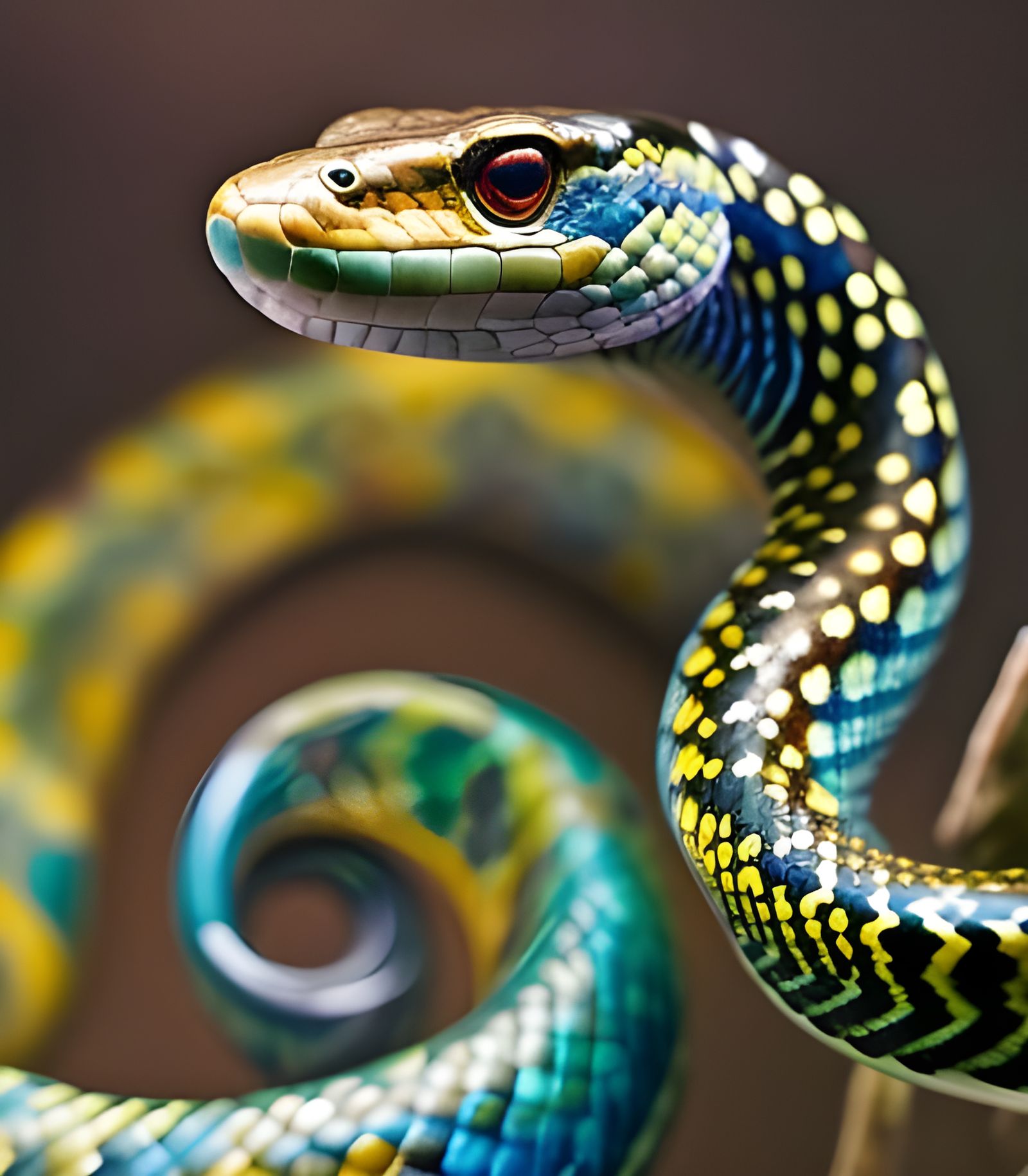 The Snake's Gaze: Beauty or Danger?