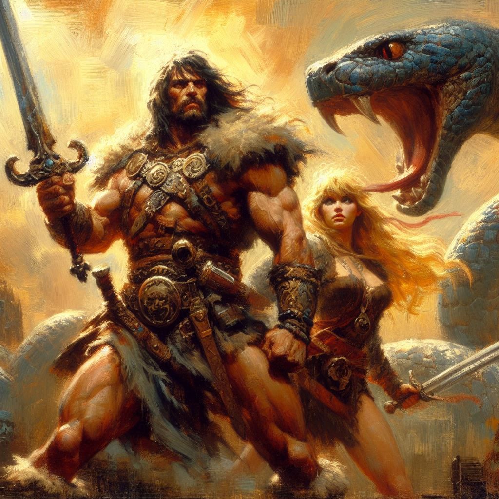 Conan, Valeria, and Thulsa Doom