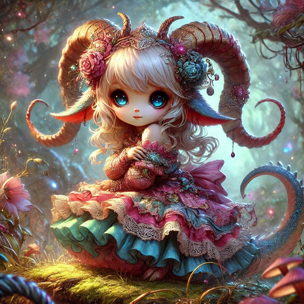 adorable fairy-tale fantasy creature portrait..