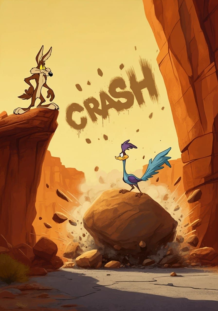 Wile E. Coyote and the Road Runner  by @Faye