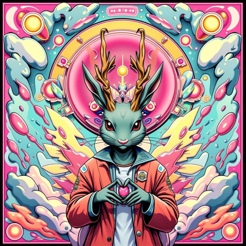  <lora:Bad Bunny:1.0> 