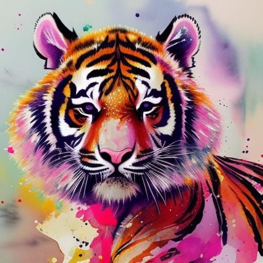 A cute tiger momma! - AI Generated Artwork - NightCafe Creator