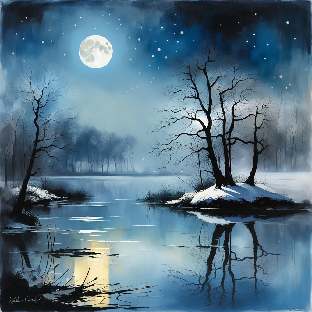 brightly full moon
