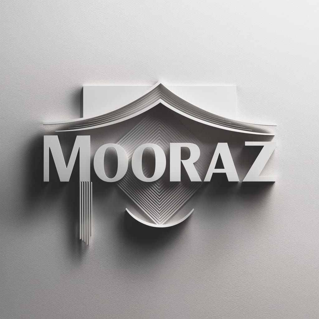 Create a 3D logo design for "MOoRARQ" that embodies a minima...