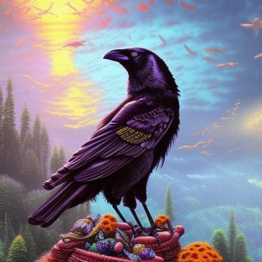 Crow - AI Generated Artwork - NightCafe Creator