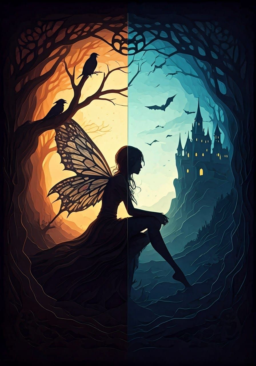 The Sitting Dreamer: Between Light and Shadow