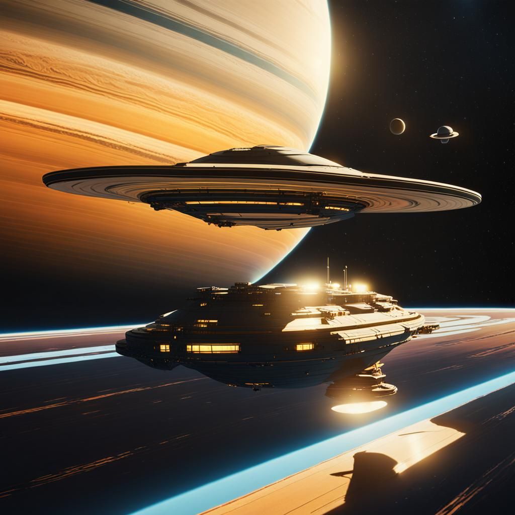 Saturn Colony Receives Supplies  by @Goblick