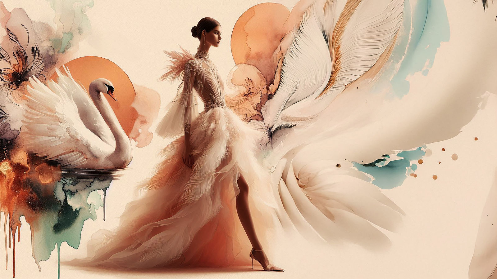 swan fashion on the catwalk 2