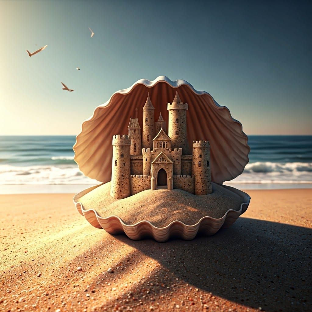 miniature sandcastle