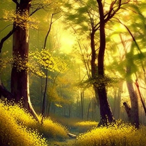 Forsythia Spring Woodland