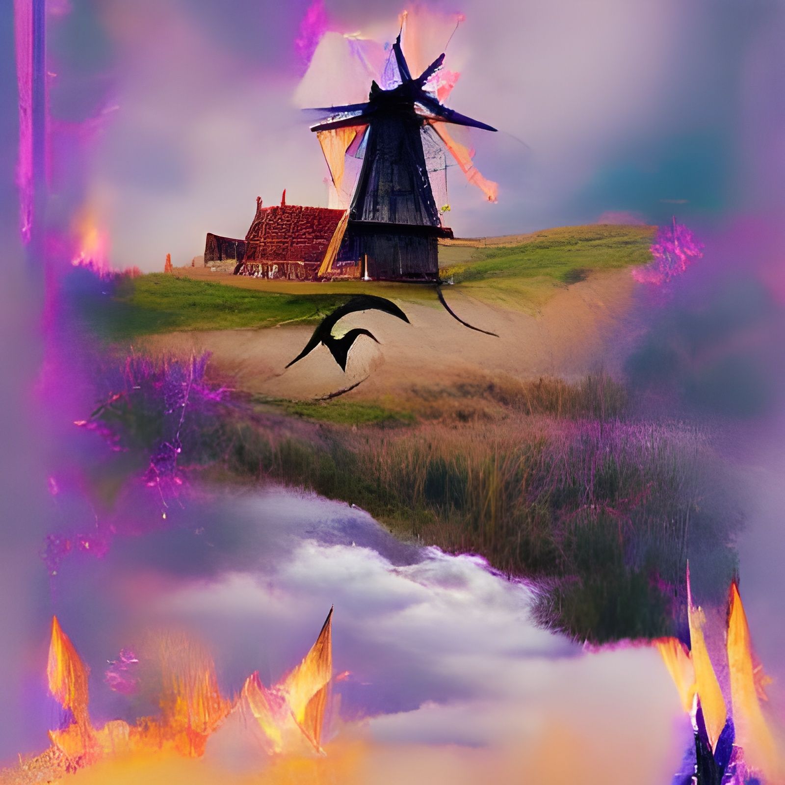 at the mill.