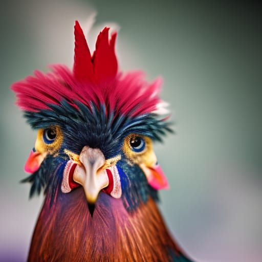 Detailed Rooster Portrait in Natural Light