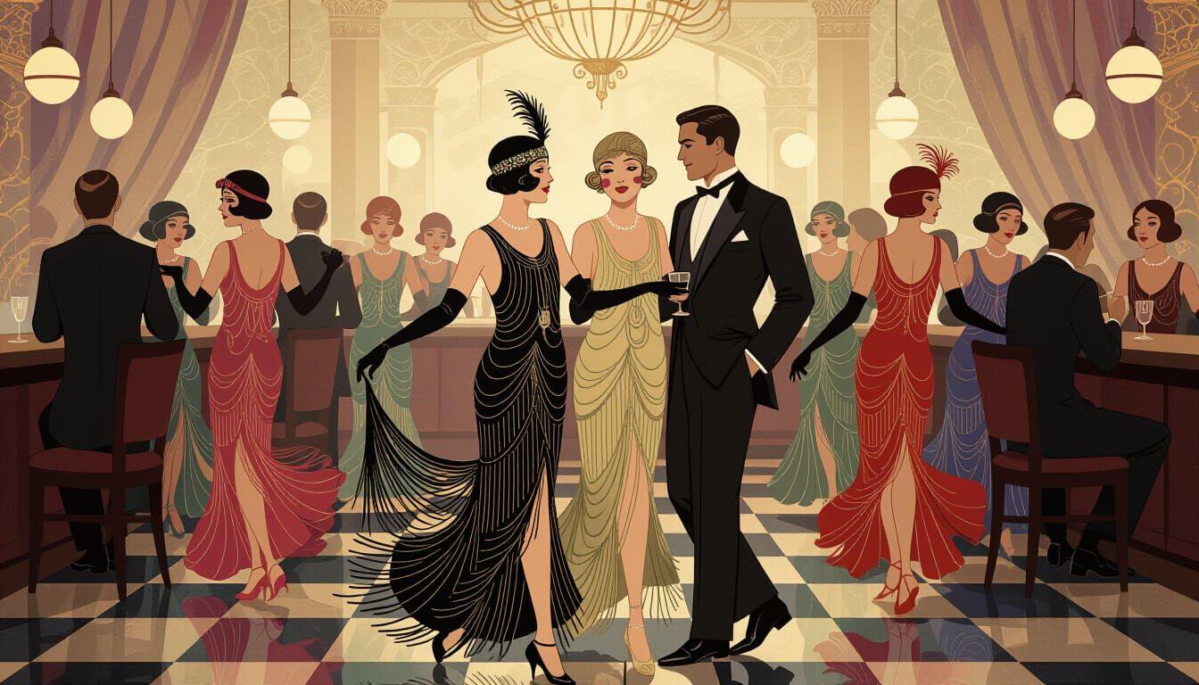 Vintage Speak Easy in Greenwich NYC. People are dressed in vintage clothing and dancing seductively. ...  by @Brett Alexander Rocaberte-Reneau 