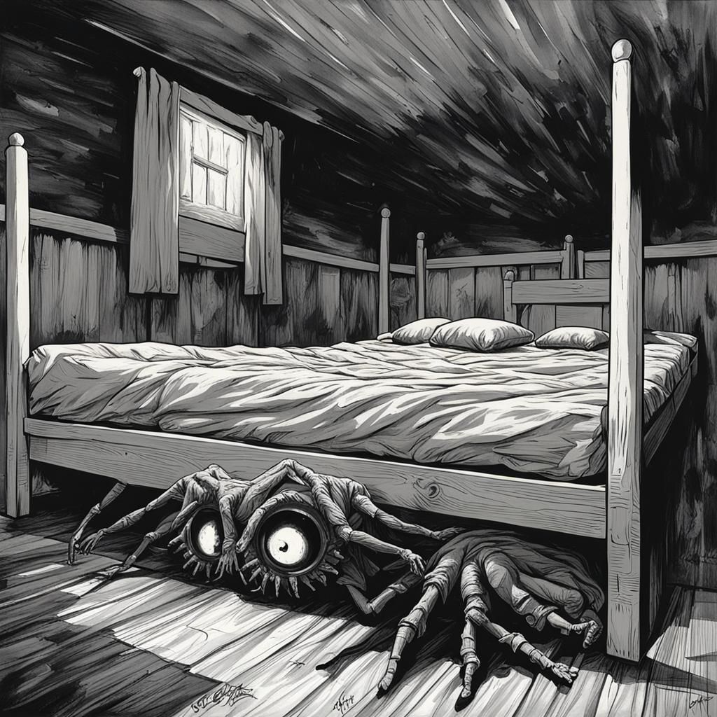 Creepy Eyes under the Bed