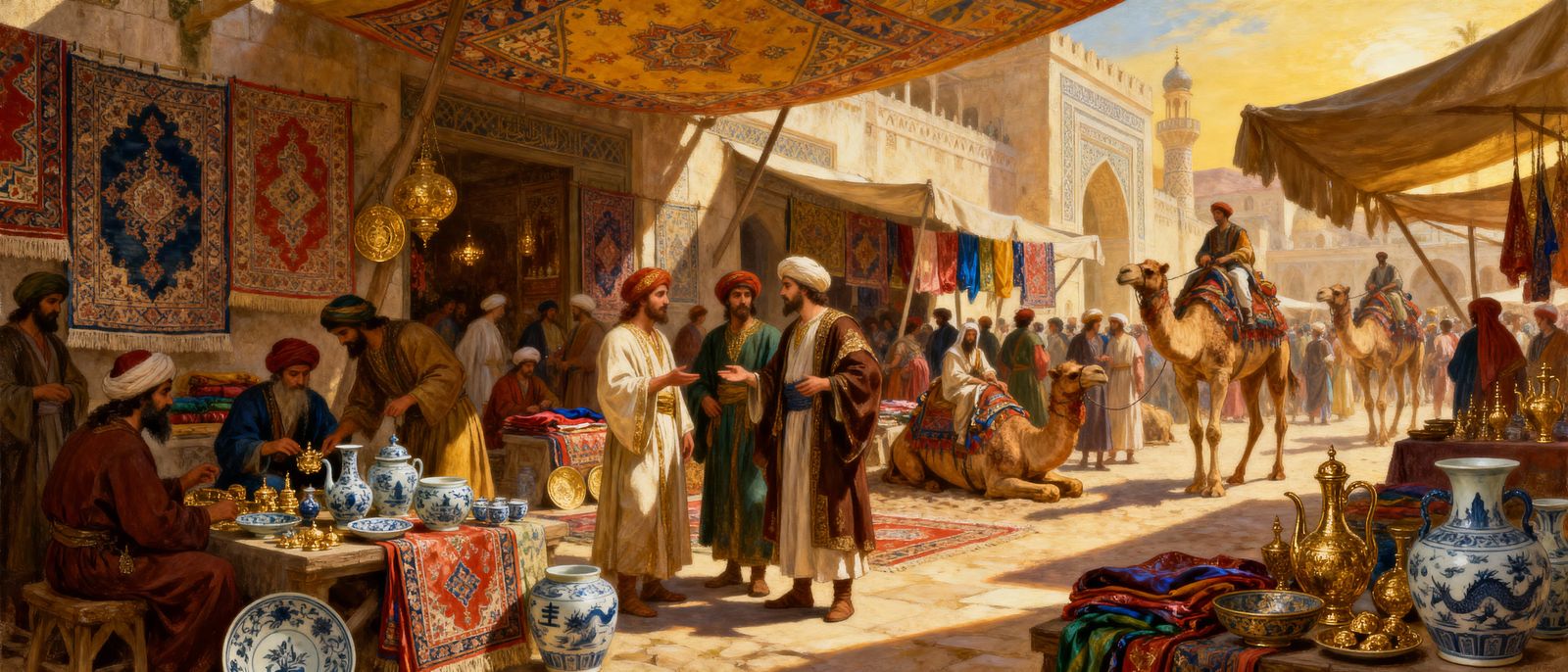 A Vibrant Silk Road Market   by @Phoenix